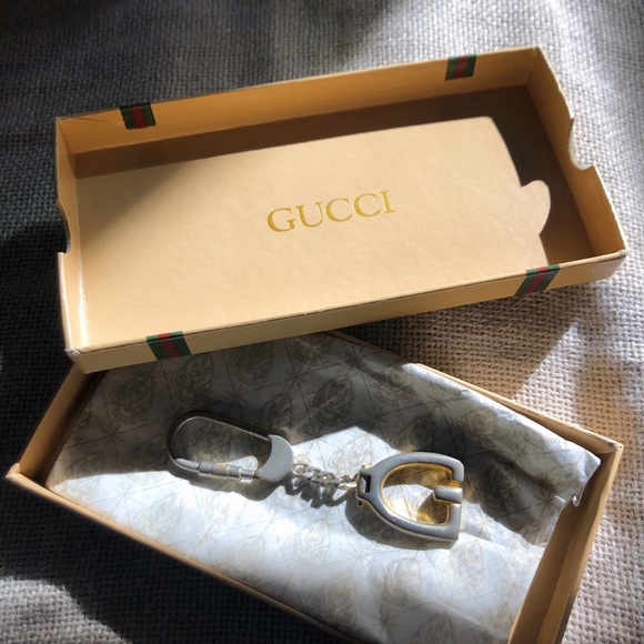 Gucci Accessories - Vintage Authentic GUCCI Silver/Gold Keychain